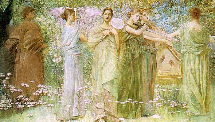 Thomas Wilmer Dewing The Days oil painting image
